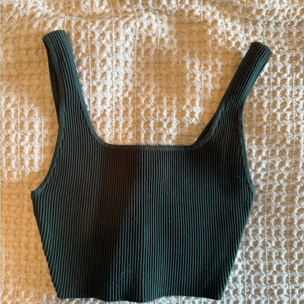 Babaton green knit top